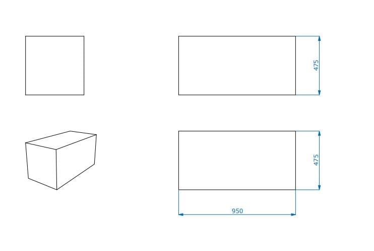 Модульная скамья из пены QM без спинки Quinze & Milan Квадратная и прямая ARCH-00109781 - Вид №7