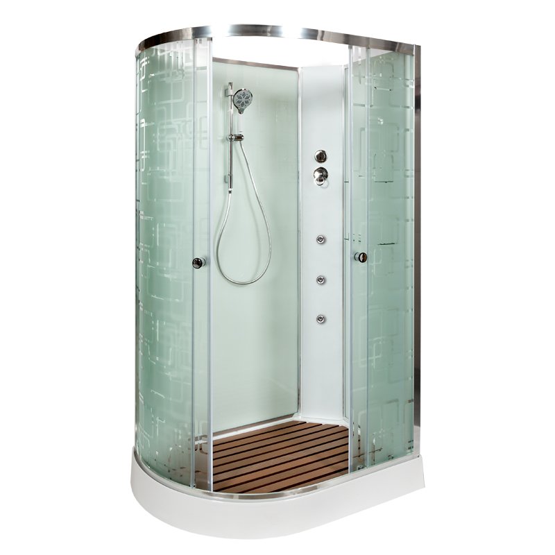 ЕМ4517 с гм. и эл. Душевая кабина DETO Серия EM ЕМ1512 R  N с гидромассажем (гм.)