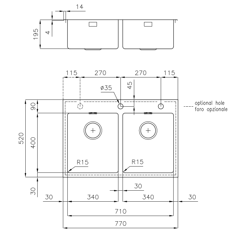 2279050 Мойка KE Q4 2279050 Fosterspa  - Вид №1