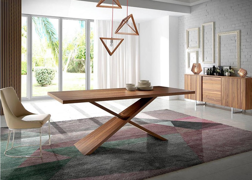 Обеденный стол деревянный 200 см GOB-N5452 от Angel Cerda ANGEL CERDA  150000 Орех;коричневый  - Вид №2