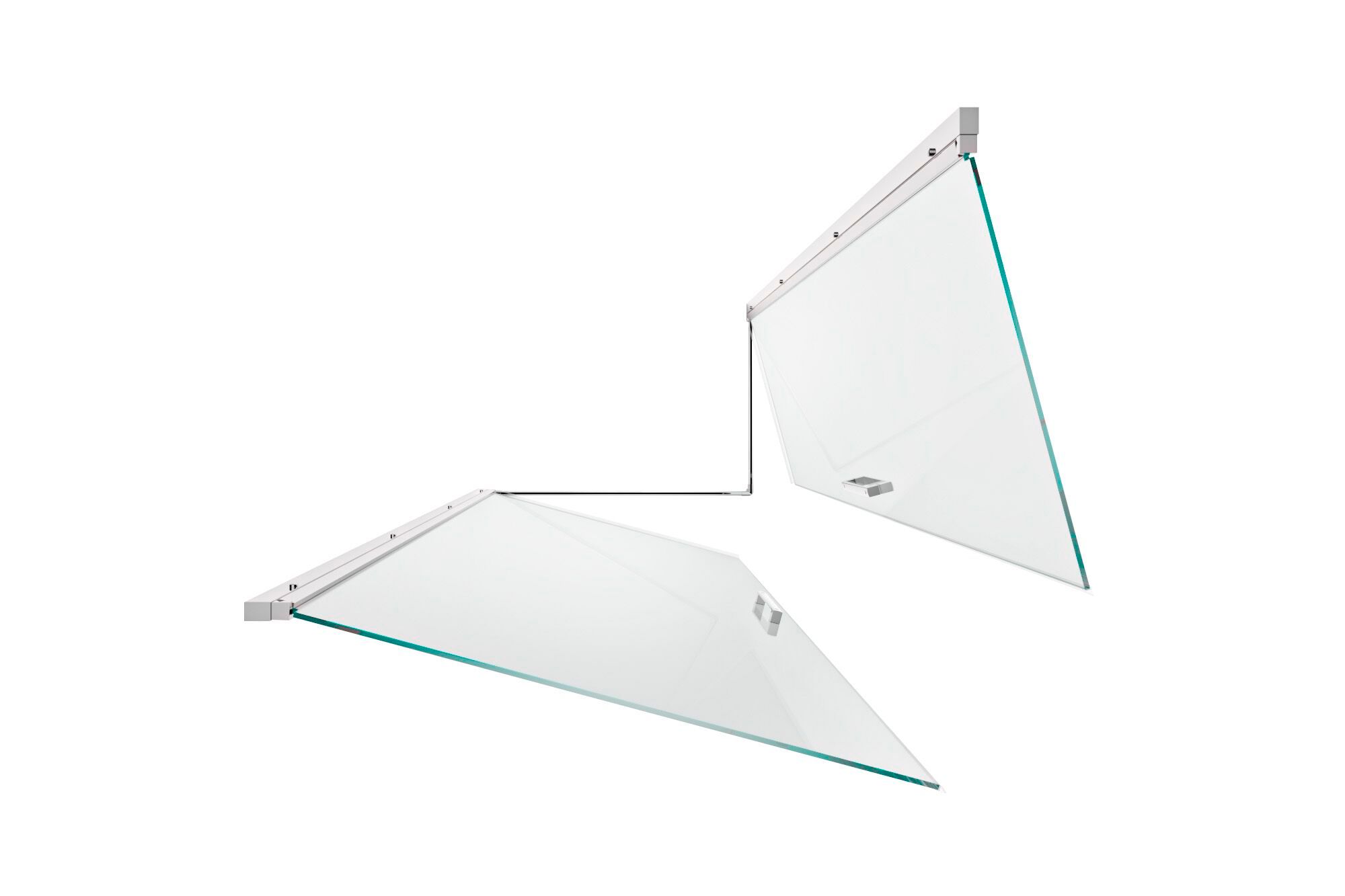 Алюминиевая и стеклянная угловая душевая кабина с распашной дверью TAMANACO SWING ARCH-00114950 - Вид №10