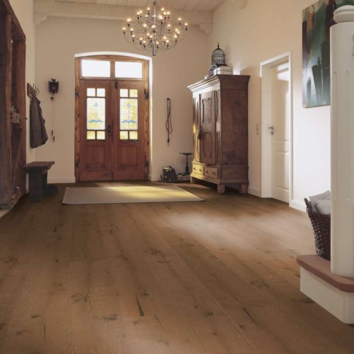 Широкий паркет Meister HD 300 Lindura Коньяк 8415 Дуб Рустик с брашью (Текстурированная) 2600х320 мм 2300200115 - Вид №8