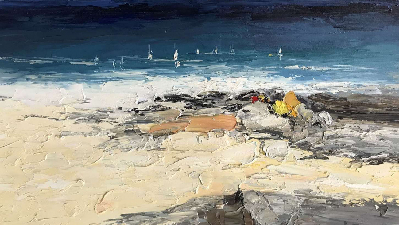 Картина на холсте 120х90 см "Даль" EVENHOME КАРТИНЫ МАСЛОМ 129952 Голубой;синий;разноцветный  - Вид №2