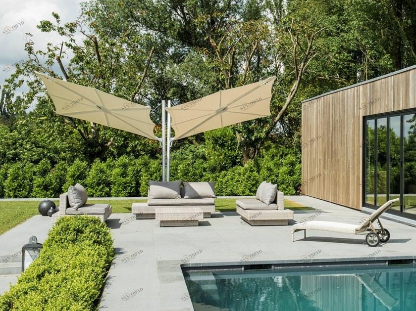 Umbrosa Двойной квадратный алюминиевый зонт с боковой стойкой Spectra sun-id-1356251