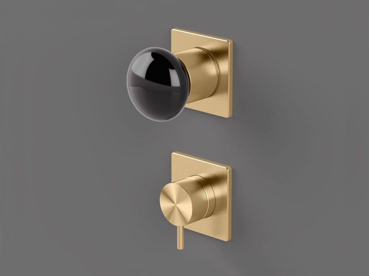 Термостатический смеситель для душа с 2 отверстиями и переключателем Radomonte Mirò ARCH-00043445 - Вид №3