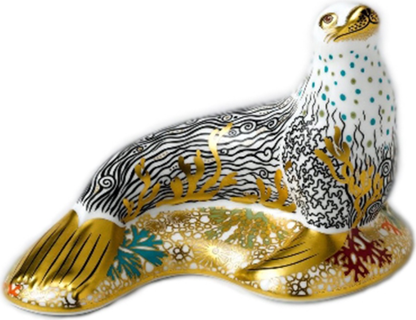 10548778 Royal Crown Derby Пресс-папье Royal Crown Derby "Гренландский тюлень" 17см Фарфор костяной 