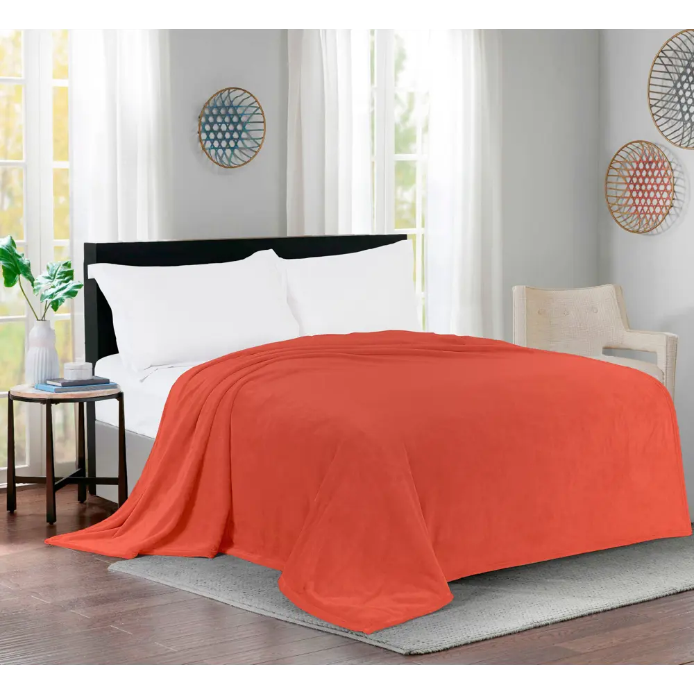 Плед Santreyd Flandria - уютный терракотовый из микрофибры 200×220 см 89380495 STLM-1537137 - Вид №4
