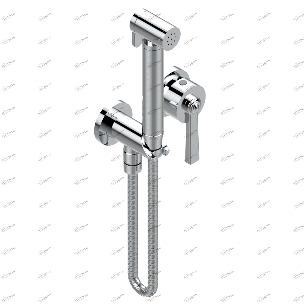 G7C-5840/MBG Комплект для душа, включающий смеситель, армированный шланг 1 м 25 см, ручной душ с курковым распылителем, выход из стены и предохранительный запорный клапан Thg-paris Saint Germain Хром G7C 5840/MBG A02 CAT.A