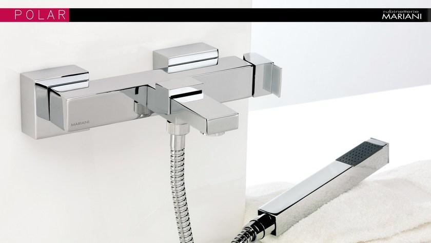 Rubinetterie Mariani Смеситель для ванны настенный однорычажный с ручным душем Polar 230-pa - Вид №1