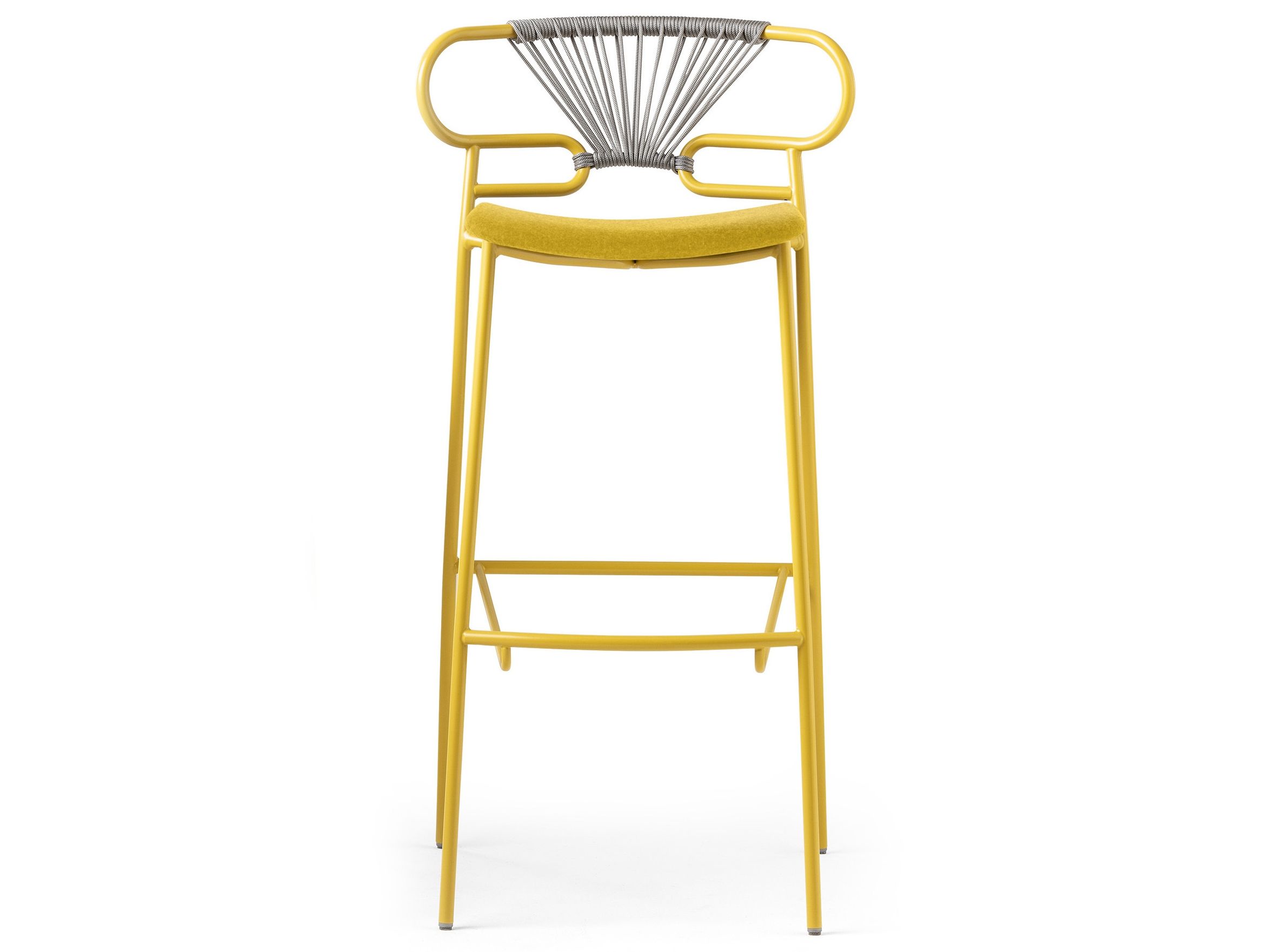 Металлический стул со спинкой с мягким сиденьем TrabA' Genoa ARCH-00092060