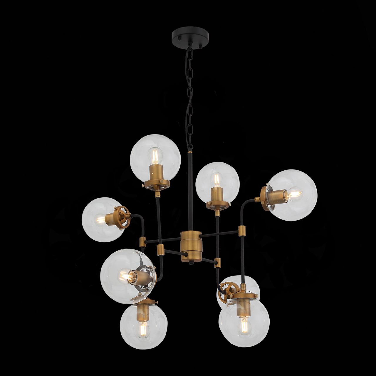 Подвесная люстра ST Luce Varieta SL234.403.08 ST LUCE ДИЗАЙНЕРСКИЕ, VARIETA 108526 Черный  - Вид №2