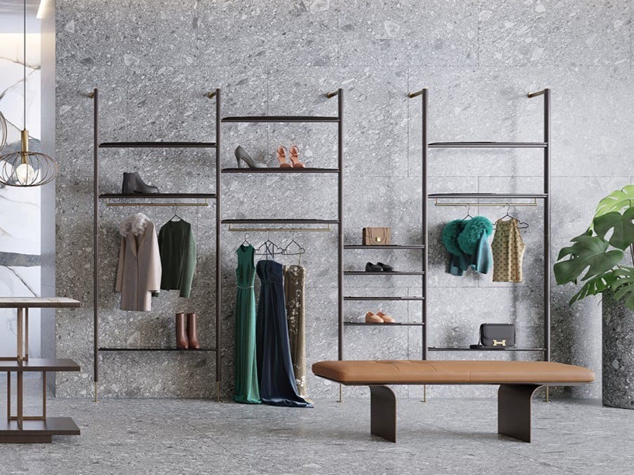 Деревянный и стеклянный настенный книжный шкаф Borzalino NIMA ARCH-00115731 - Вид №4