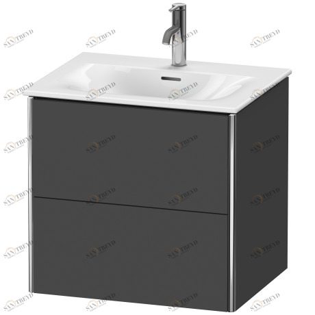XS432204949 Тумбочка подвесная XSquare #XS4322 610 x 478 мм Графит матовый, декор Duravit