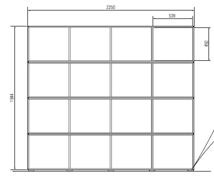Модульный офисный книжный шкаф FANTONI Alis ARCH-00064967 - Вид №2