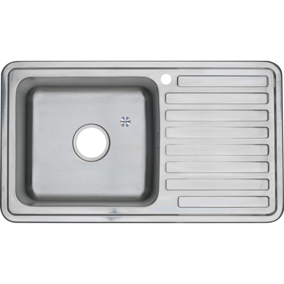 Мойка 7643 L MELANA 1,0/200 врезная прямоугольная с сифоном (134ПСа *5) 