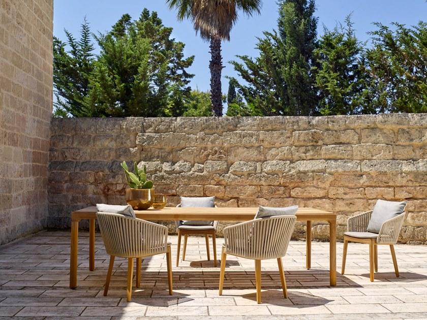 TRIBÙ Прямоугольный обеденный стол из тика Illum sun-id-1496576 - Вид №3