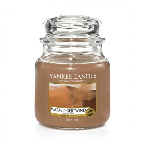 Свеча средняя в стеклянной банке "Теплый ветер пустыни" Warm Desert Wind 411 гр 65-90 часов YANKEE CANDLE  268016 Коричневый