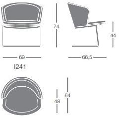 Segis Консольное кресло с тканевой обивкой Billa I241  - Вид №4