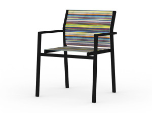 Алюминиевый садовый стул с подлокотниками