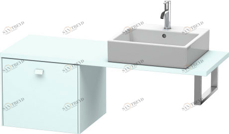 BR512200909 Brioso Шкафчик для компактной консоли Светло-голубой матовый декор Duravit