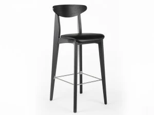 Wildspirit Высокий деревянный табурет со встроенной подушкой Ink