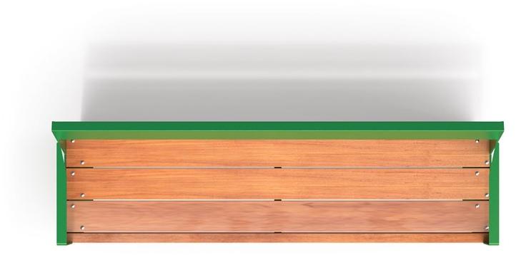 City Design Скамья из стали и дерева с подлокотниками со спинкой Lena Lena w - Вид №1