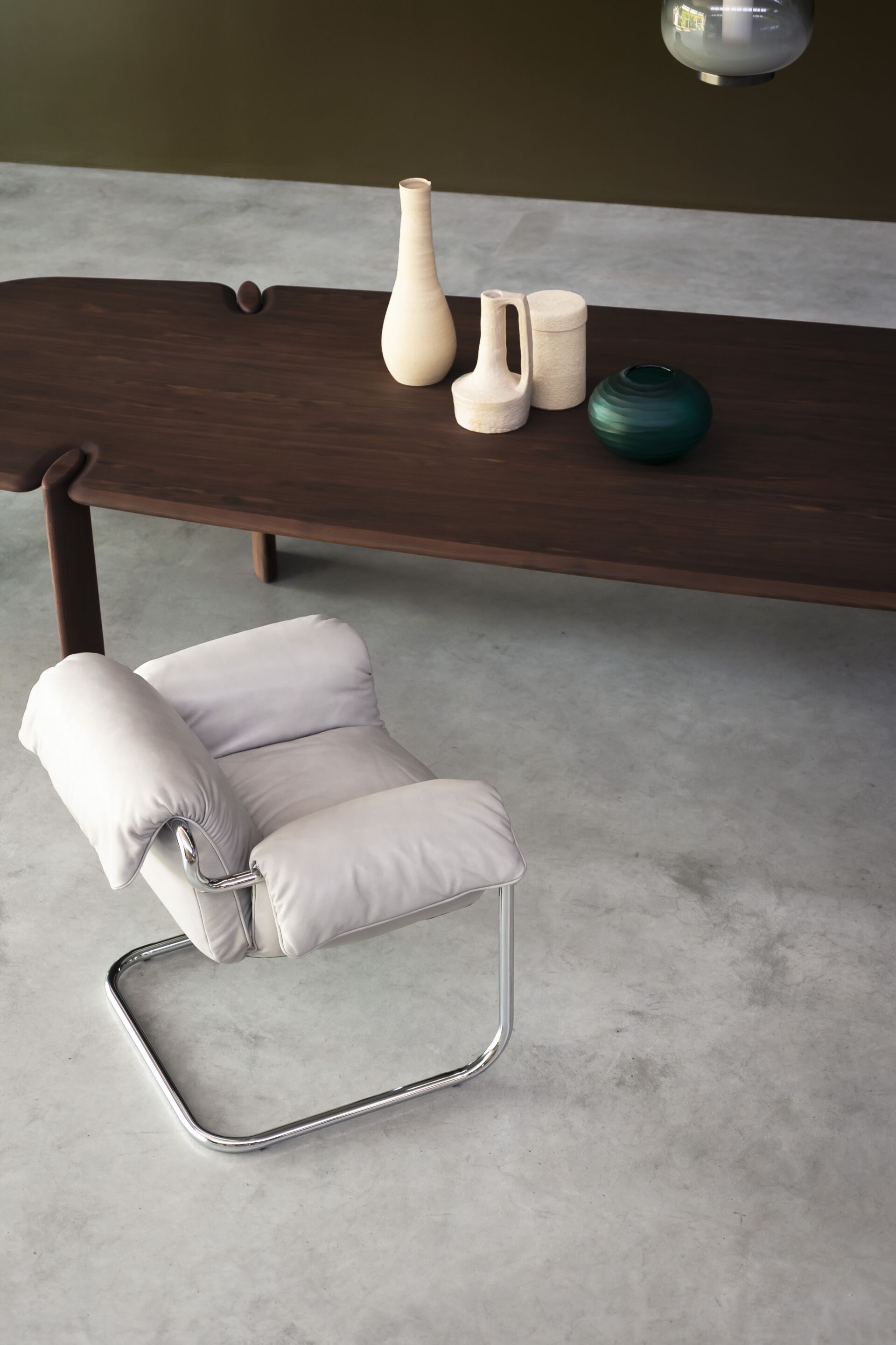 Кожаный консольный стул с подлокотниками Baxter SO FAR ARCH-00047867 - Вид №2