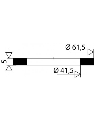 015000 001 01  Прокладка для слива раковины, Д. 61,5 x 41,5 x 5 мм, белый поролон, 2 шт. Valentin Белый  - Вид №2
