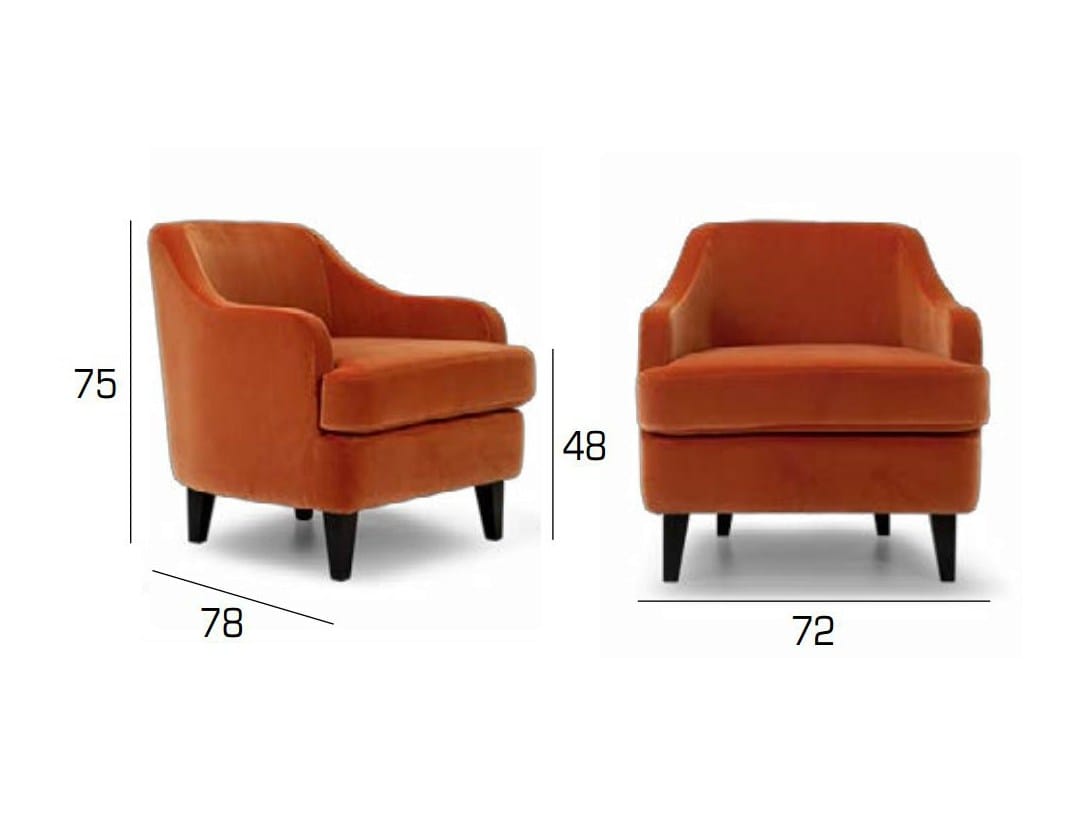 Кресло с подлокотниками для контракта Domingo Salotti NOR ARCH-00099605 - Вид №4