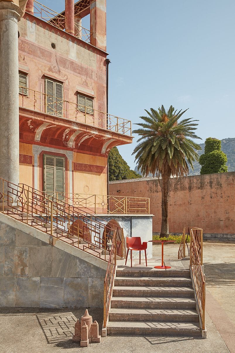 Квадратный стол с хрустальной столешницей и стальным основанием Kartell Тьерри ARCH-00023989 - Вид №6