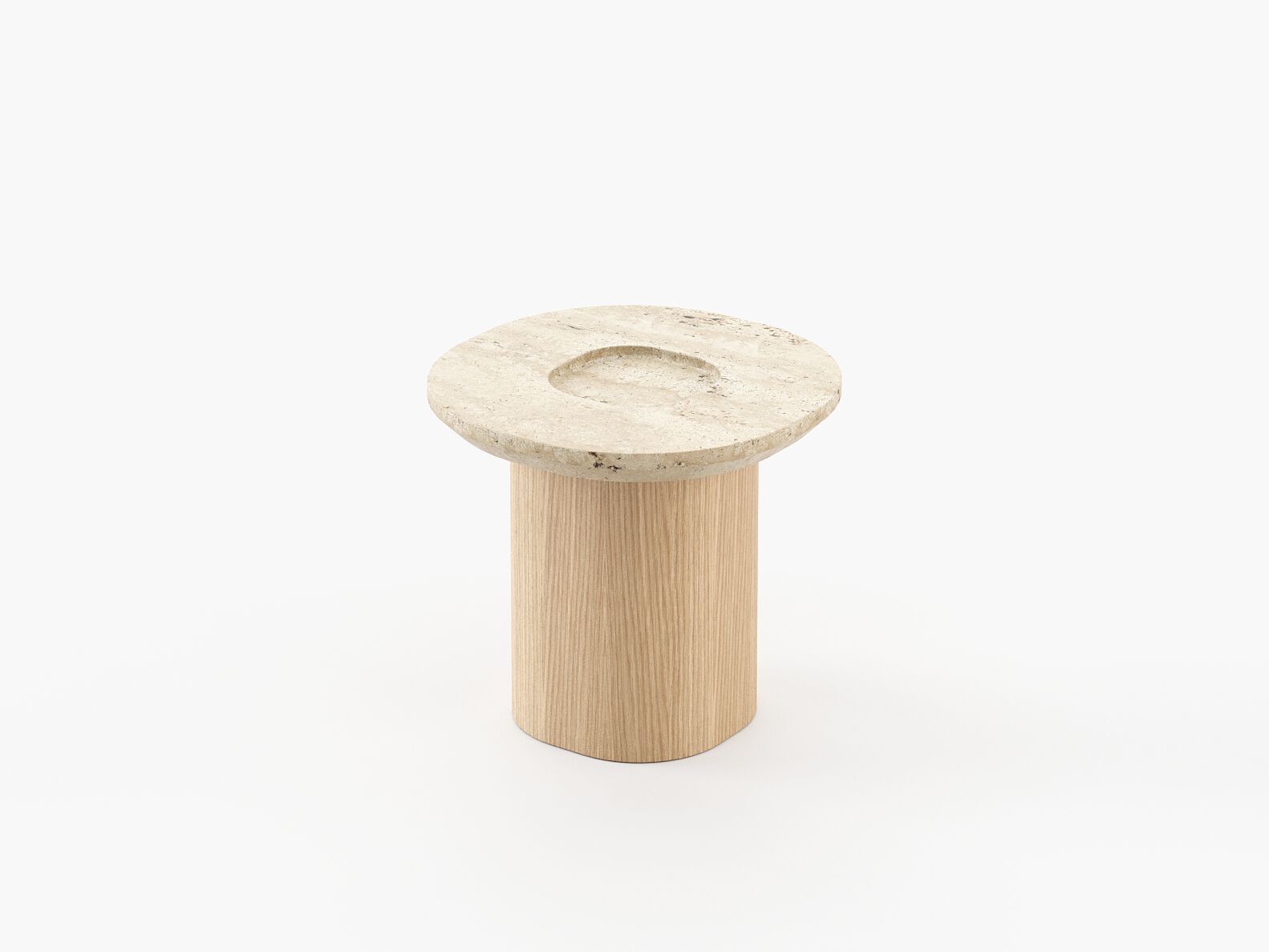 Квадратный журнальный столик из травертина Laskasas Essence ARCH-00100236 - Вид №7