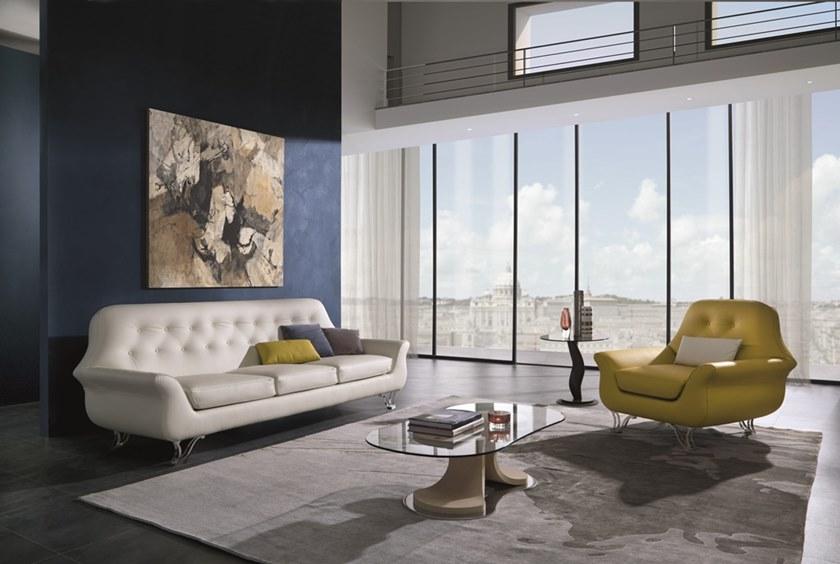 Carpanelli Овальный журнальный столик из дерева и стекла Mistral Tl57-/b-tl66-/b-c-d - Вид №1