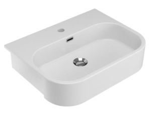 Керамический овальный полукруглый умывальник