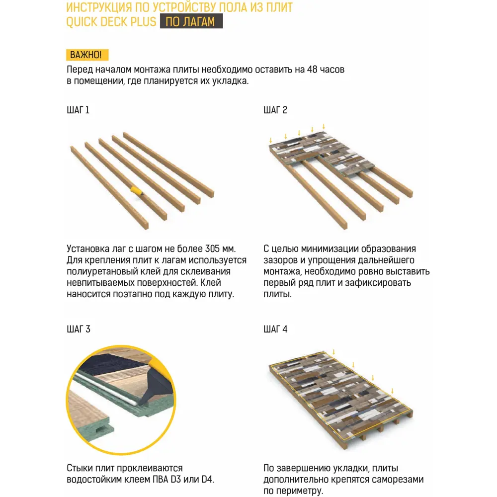 Плита ДСП Ньюпорт 16 мм 800х1100 мм, 0.88 м² QUICKDECK STLM-2080097 - Вид №8