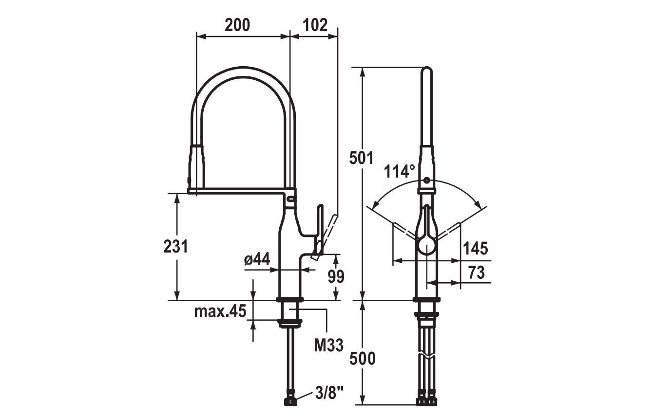 Кухонный смеситель с ручным душем KWC SIN ARCH-00060883 - Вид №29