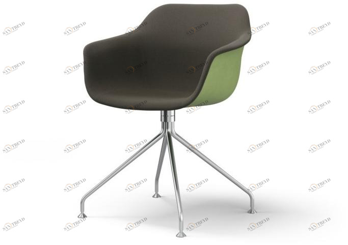 Brunner Мягкое кресло на козелке из ткани с подлокотниками Crona sun-id-1508164