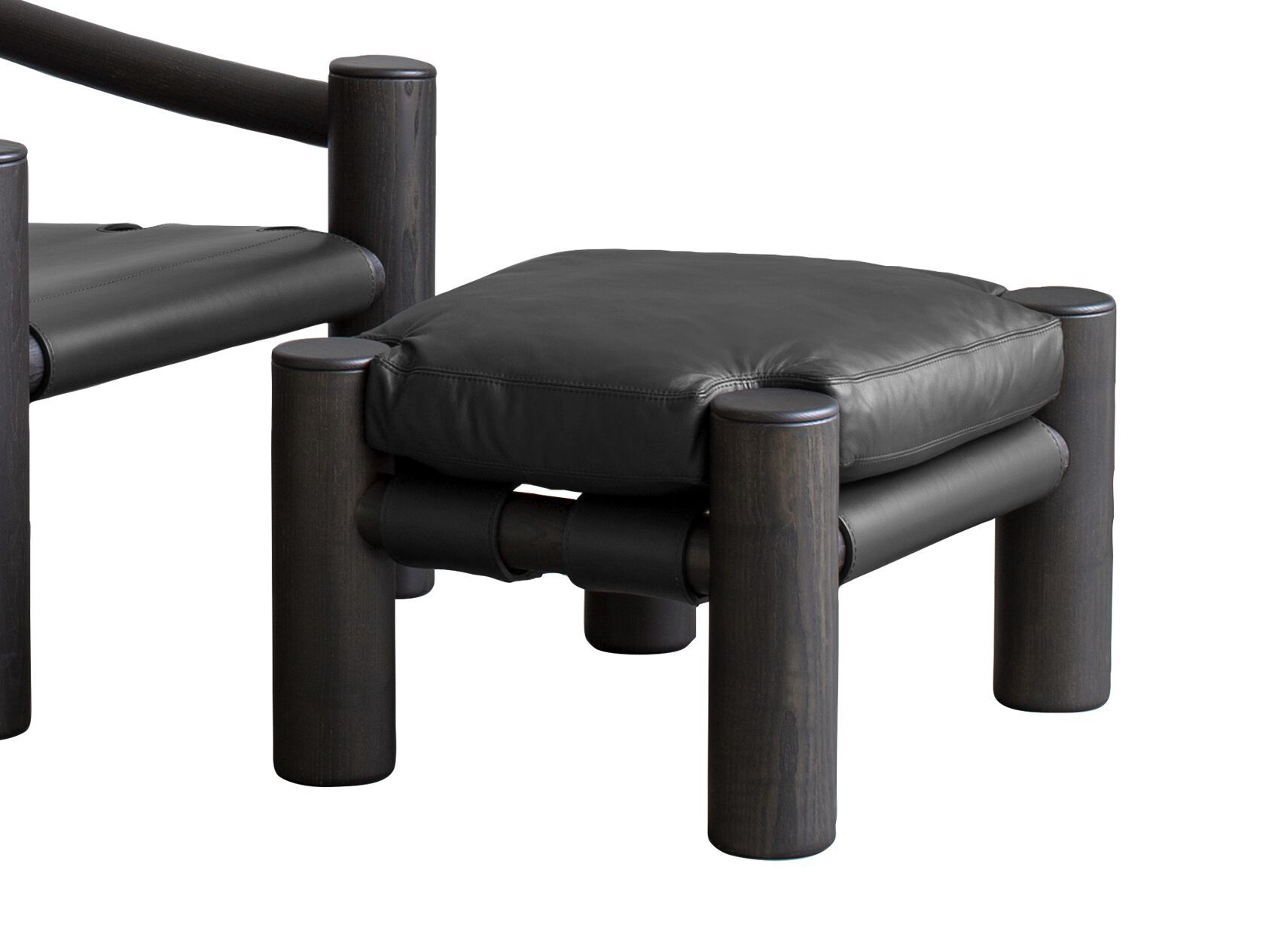 Подставка для ног из массива дерева и кожи Tacchini слон ARCH-00038877