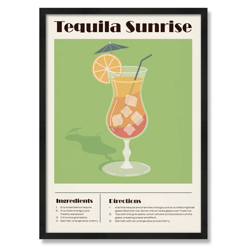 Картина в раме Текила Санрайз 50x70 см цвет разноцветный POSTERMARKET STLM-2133293