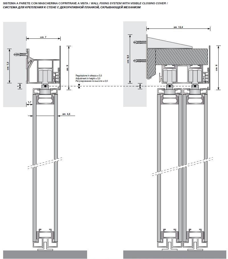 Longhi Лакированная раздвижная дверь из закаленного стекла Aluminiun chic – doors Serie 340 - Вид №9