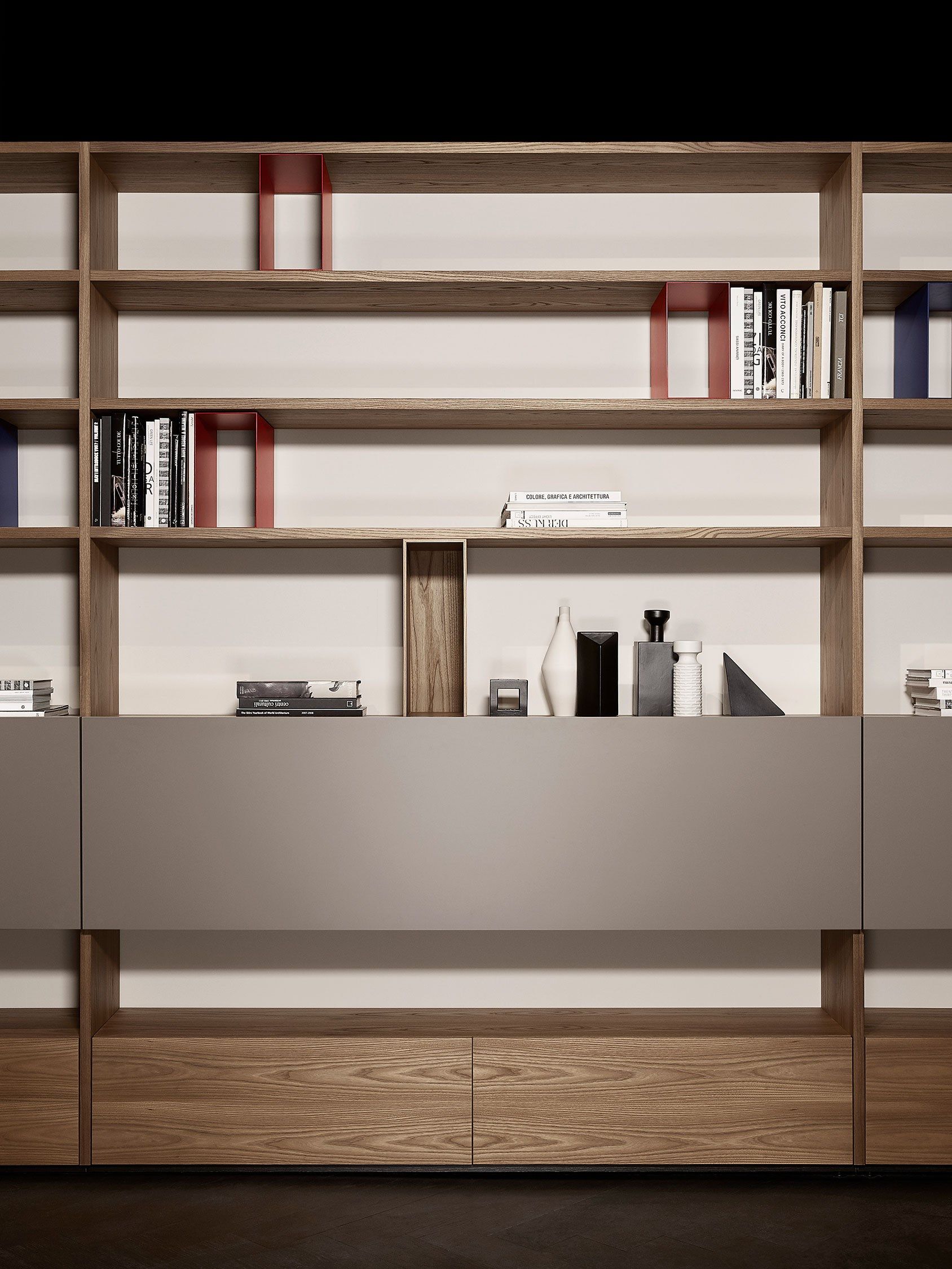 Настенный книжный шкаф из грецкого ореха Porro SYSTEM ARCH-00038451 - Вид №13