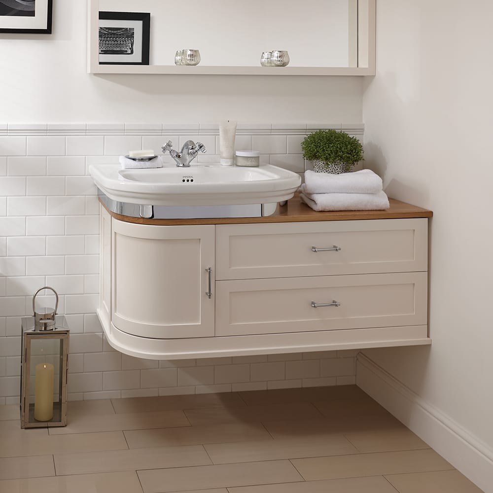 IMSR19 Carlyon Thurlestone Настенный шкаф для умывальника со смещением, лев. Carlyon Imperial  - Вид №3