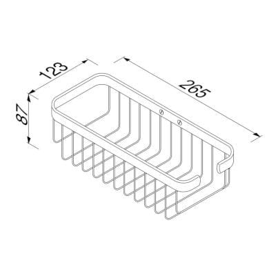 Металлическая душевая настенная мыльница Geesa корзина ARCH-00056461 - Вид №6