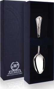 10597191 Аргента (Россия) Ложка кофейная "Фаворит" +футляр Серебро 925