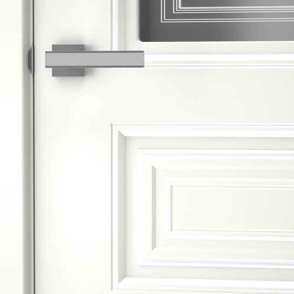 Межкомнатная дверь Скин 4 с матовым стеклом - белая эмаль 40×200 см 85683334 Santreyd STLM-1584630 - Вид №1