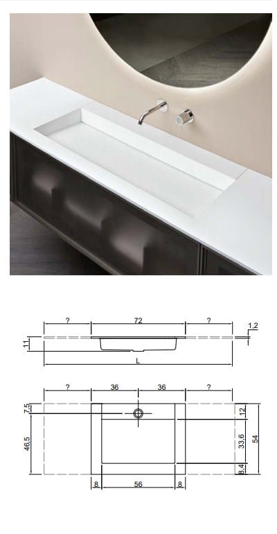Прямоугольная раковина в Moodlight Antoniolupi слот ARCH-00098015 - Вид №10
