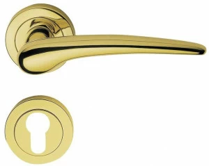 LINEA CALI' Классическая латунная ручка на розетке с замком Pin-up