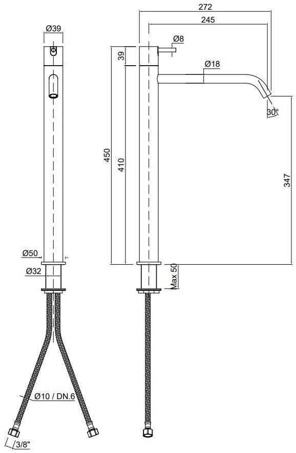 Antonio Lupi Design Смеситель для раковины, однорычажный, настольный, из нержавеющей стали Ayati Antoniolupi sun-id-1425894 - Вид №4