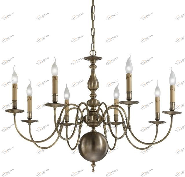 Possoni Illuminazione Антикварная бронзовая люстра Flemish 507/8 