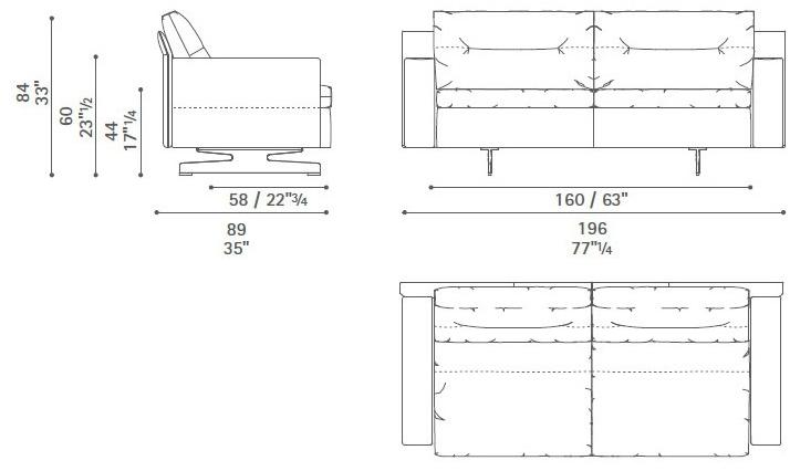 Poltrona Frau 2-х местный диван с подголовником La collezione - divani e poltrone sun-id-1475285 - Вид №3