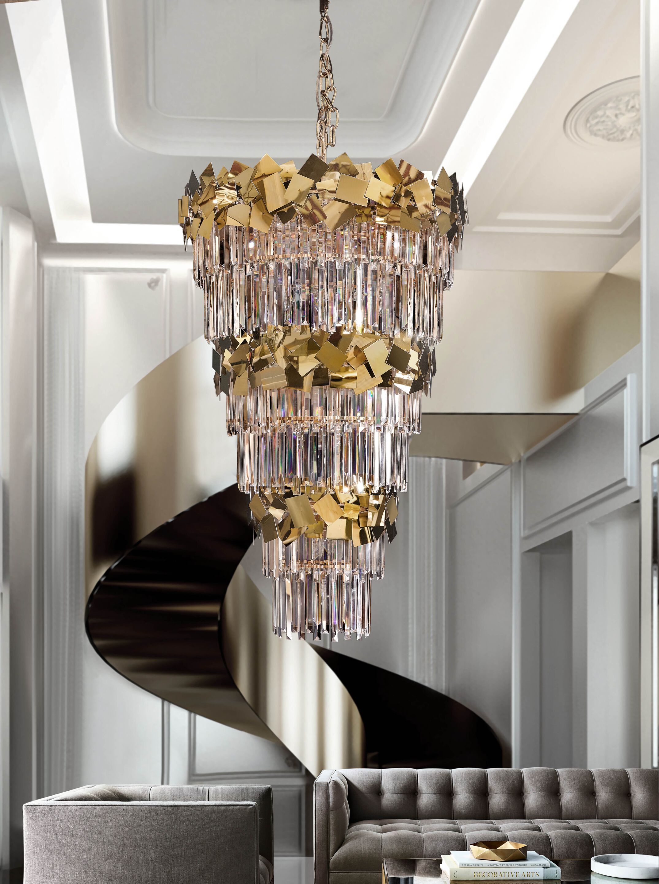 Люстра из нержавеющей стали с кристаллами K-Lighting Hemera ARCH-00119561 - Вид №1